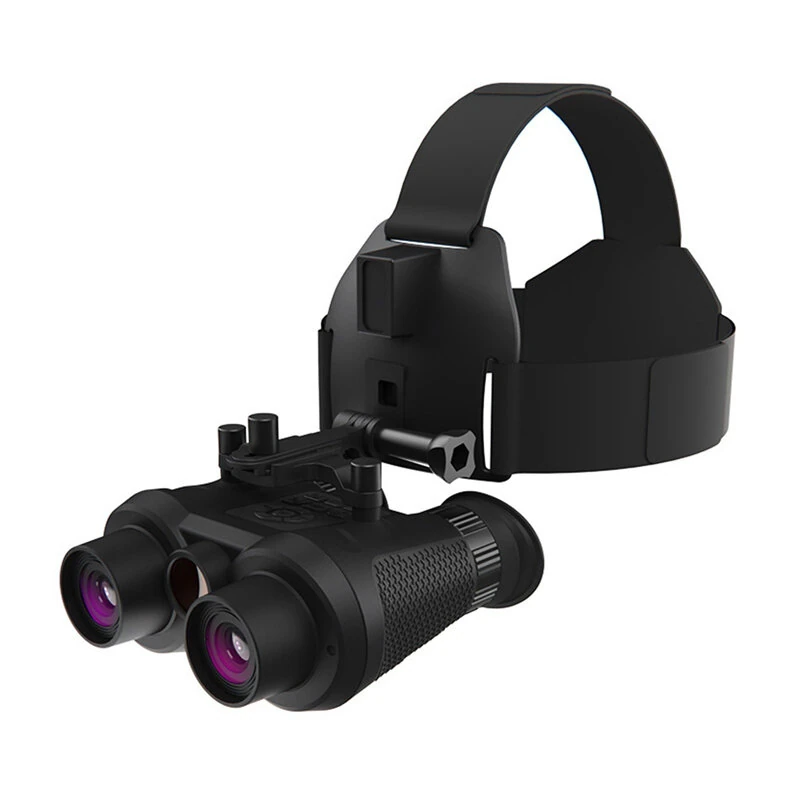 (image for) IPRee Head Mounted Night Vision Goggles 3D VR Digital Infrared Night Vision Binoculars 8064x3024 Photo & 3840x1080 Video Resolutions 150m Night Vision